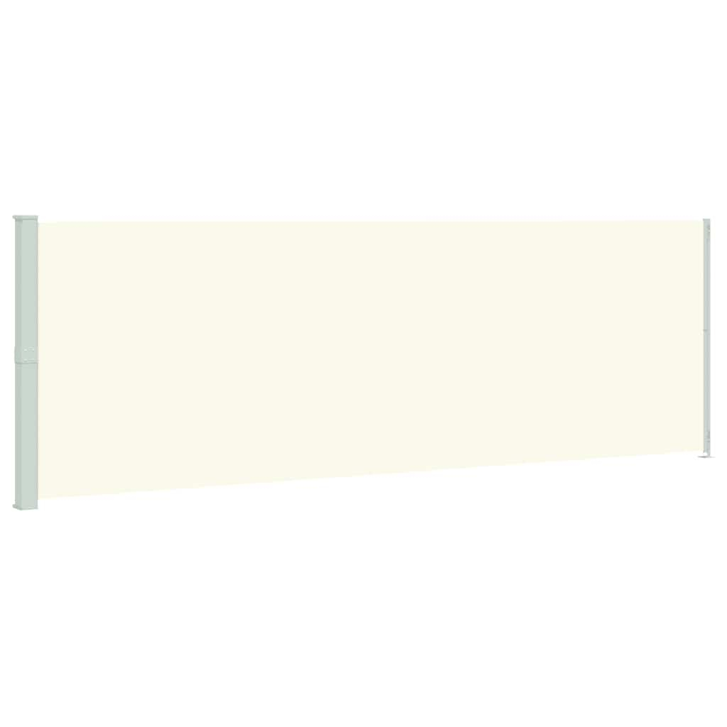 Toldo lateral retrátil para pátio 200x600 cm cor creme