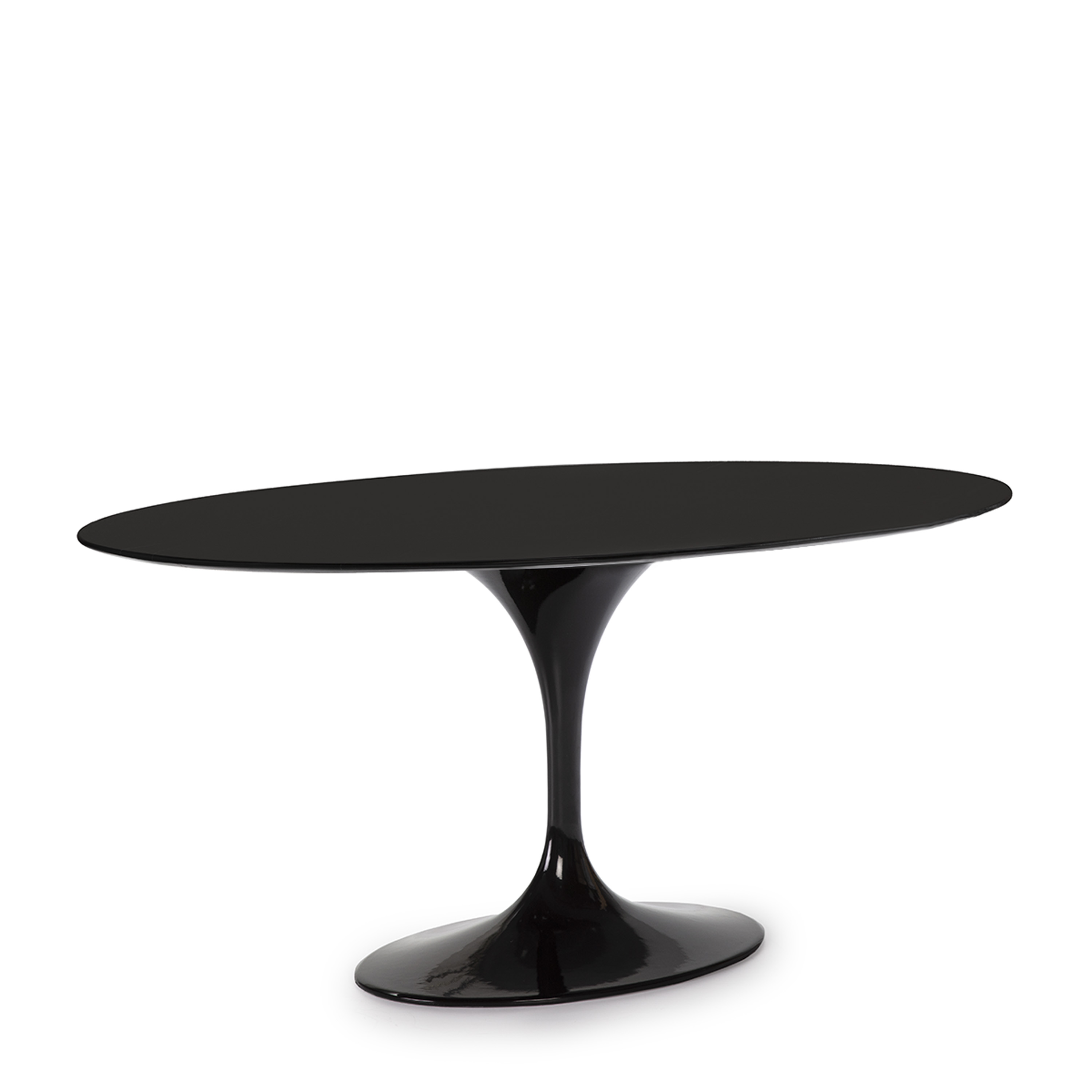 Mesa de jantar 170x110x75 cm preta, alumínio preto
