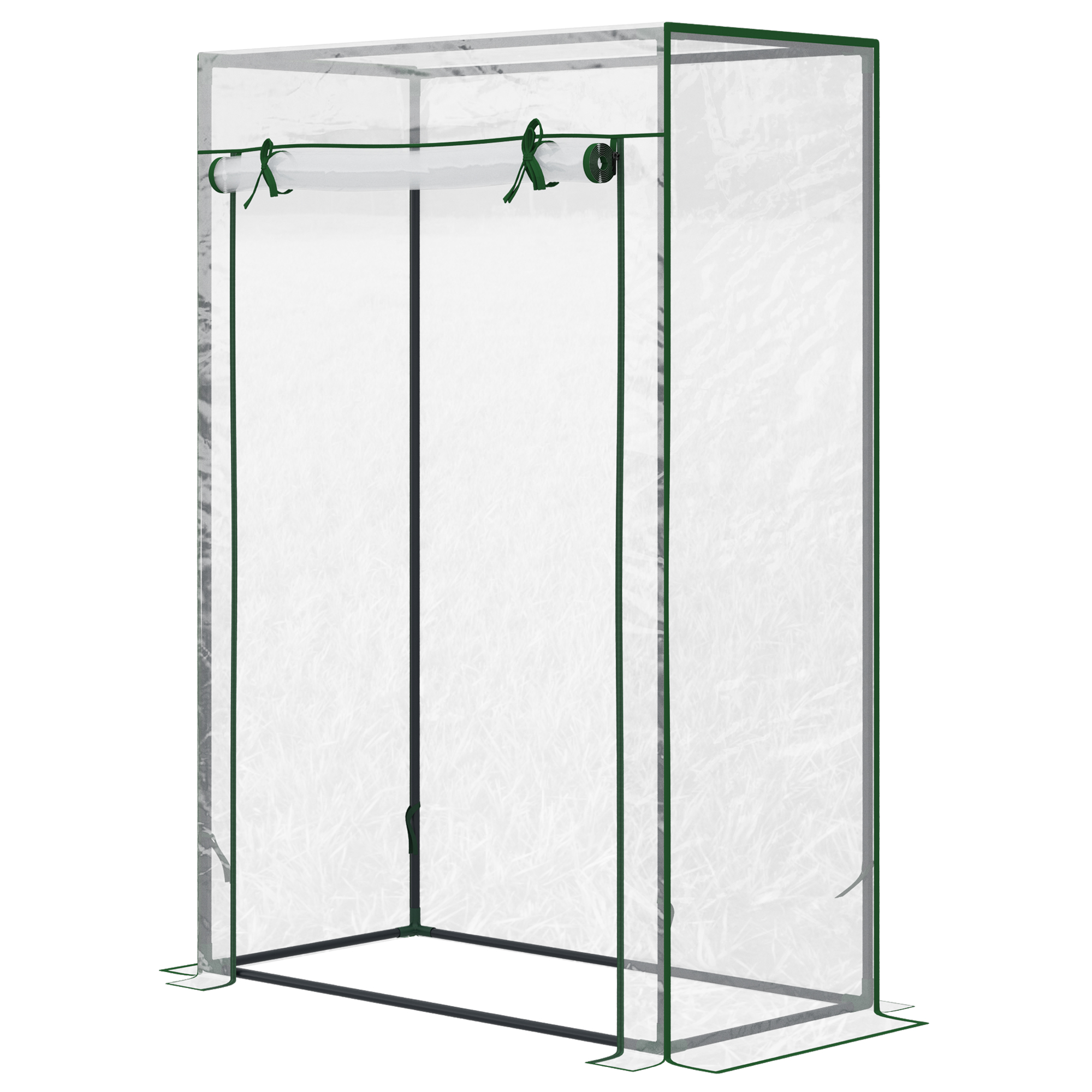 Estufa de jardim em metal transparente 100x50x150 cm
