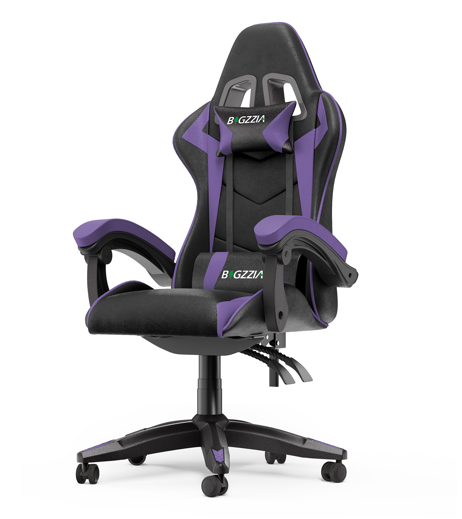 Cadeira de jogos a, cadeira ergonómica com apoio - preta/roxa