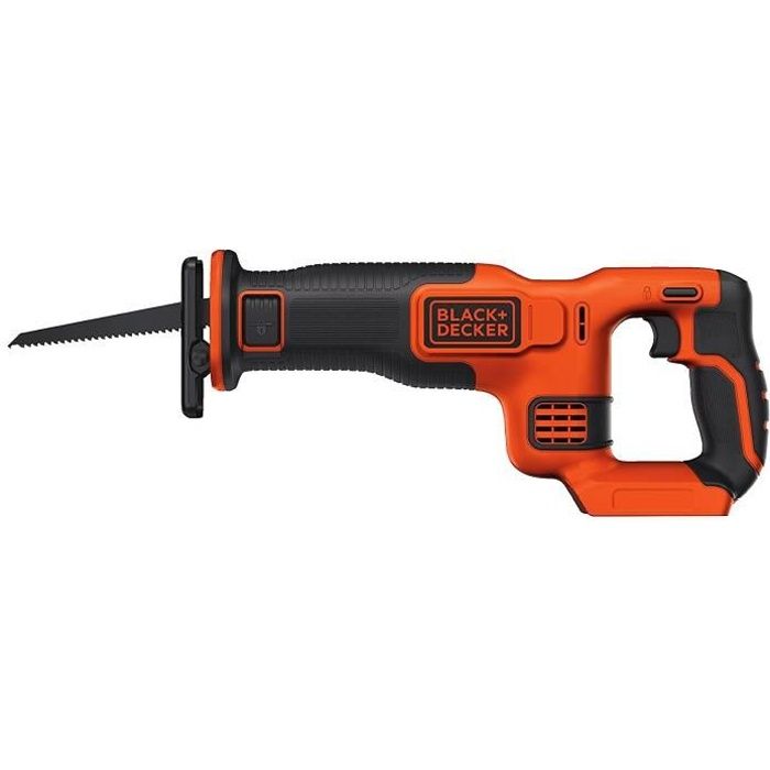 Serra sabre sem fio black+decker bdcr18n-xj - lâmina de 15 cm - corte de ma