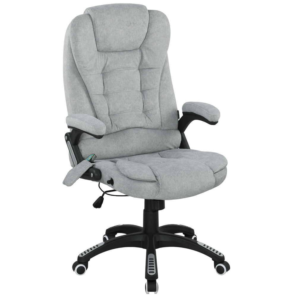 Cadeira de escritório com massagem 65x71x110-120 cm poliéster color gris