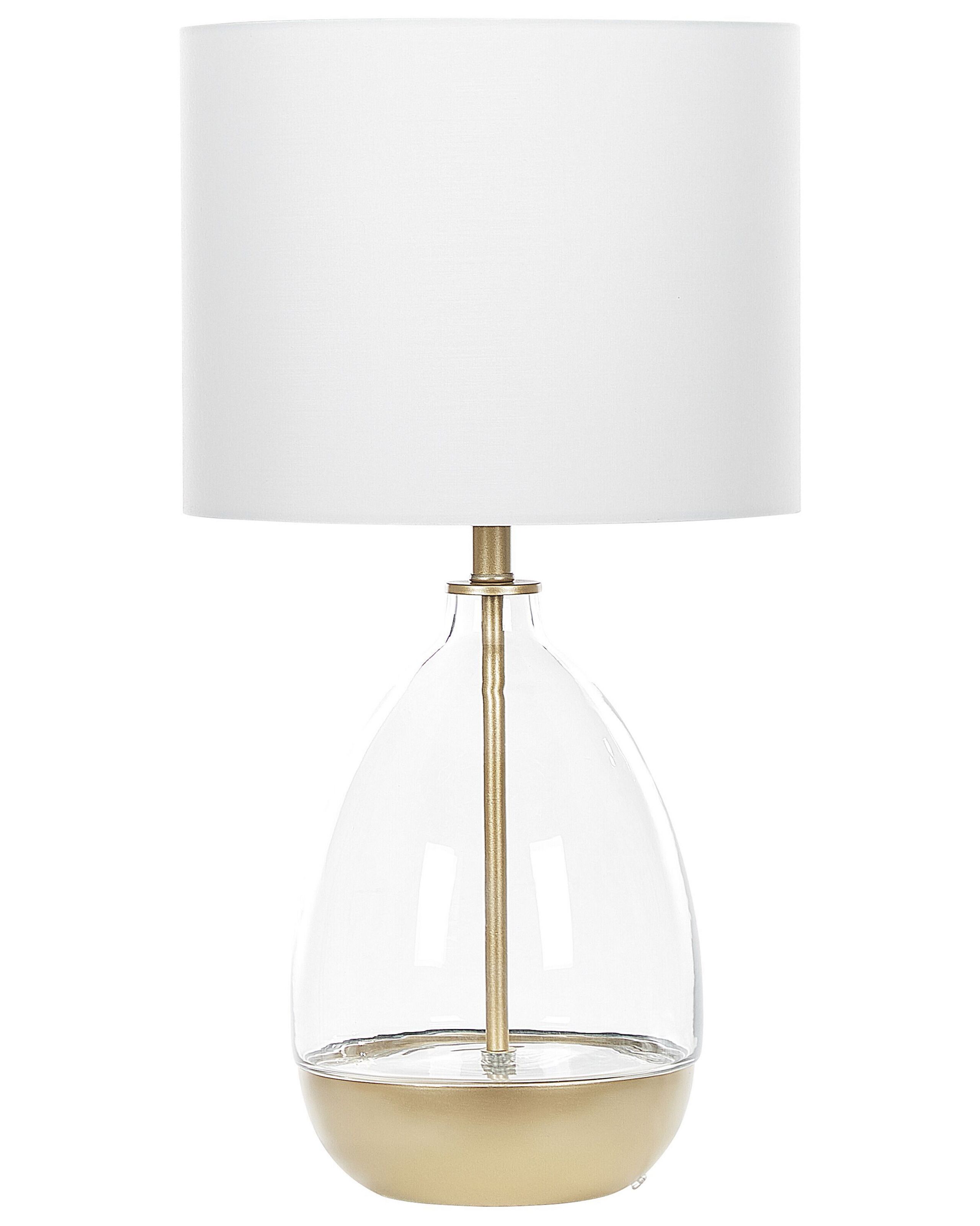 Candeeiro de mesa okari vidro branco