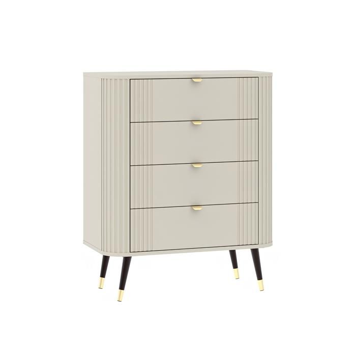 Comoda - 3xe living - 4 gavetas - cachemira (bege) - painéis de melamina/md