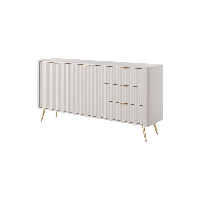 Comoda - 3xe living - 3 gavetas 2 portas - bege - 163,2 x 38 x 81,2 cm - fr