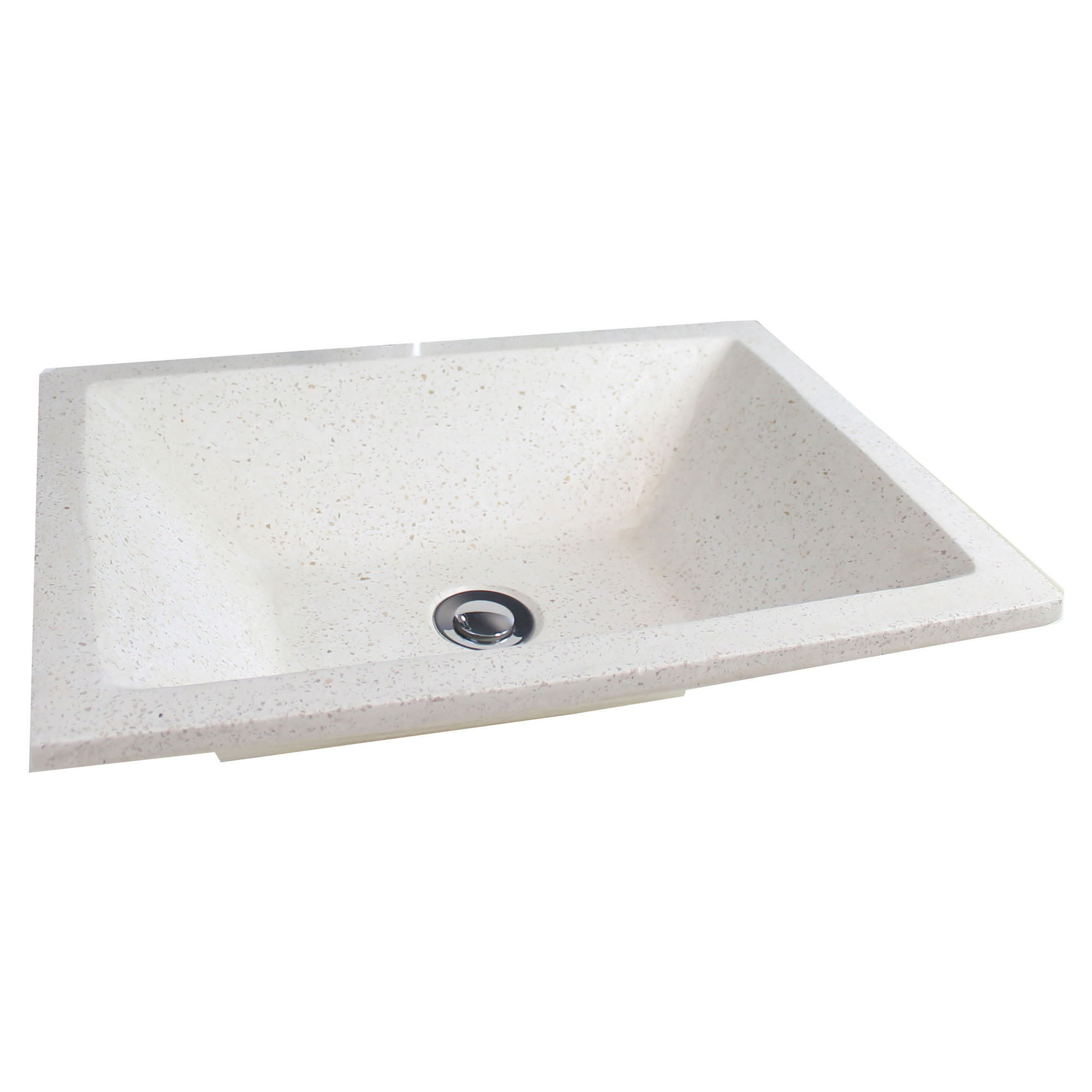Ondee - lavatório retangular tamara creme - 40cm - terrazzo - sem descarga