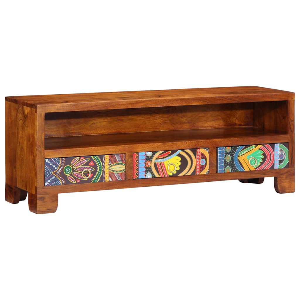 Móvel de tv - helloshop26 - móvel de tv multicolorido - 110x30x40 cm - acác