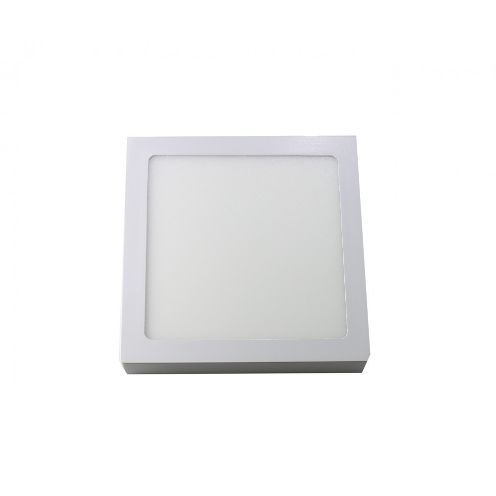 Downlight LED 18w tom neutro 4200k, superfície quadrada. Branco