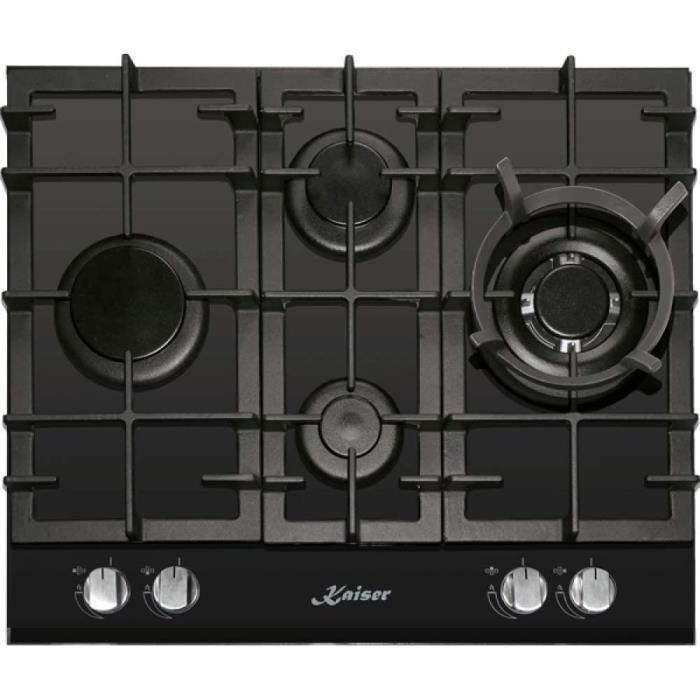 Placa de cocção a gás - kaiser - kcg 6394 turbo - 60 cm - vidro preto - que