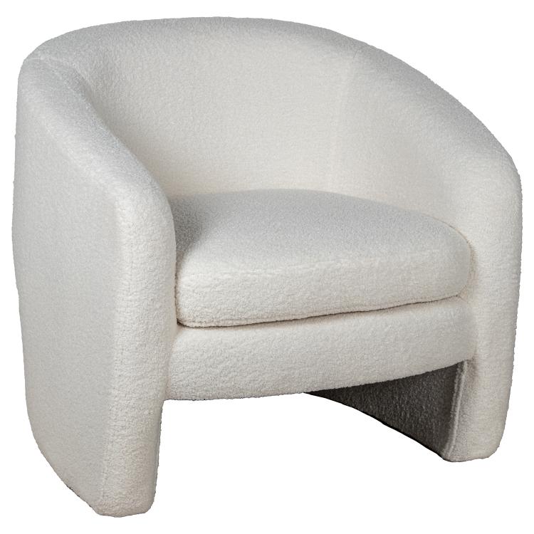 Poltrona de tecido branco