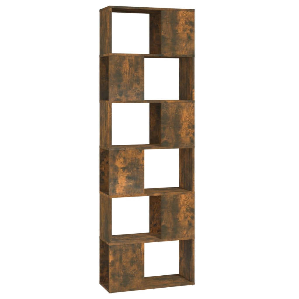 vidaXL estantería/divisor de espacios color roble ahumado 60x24x186 cm