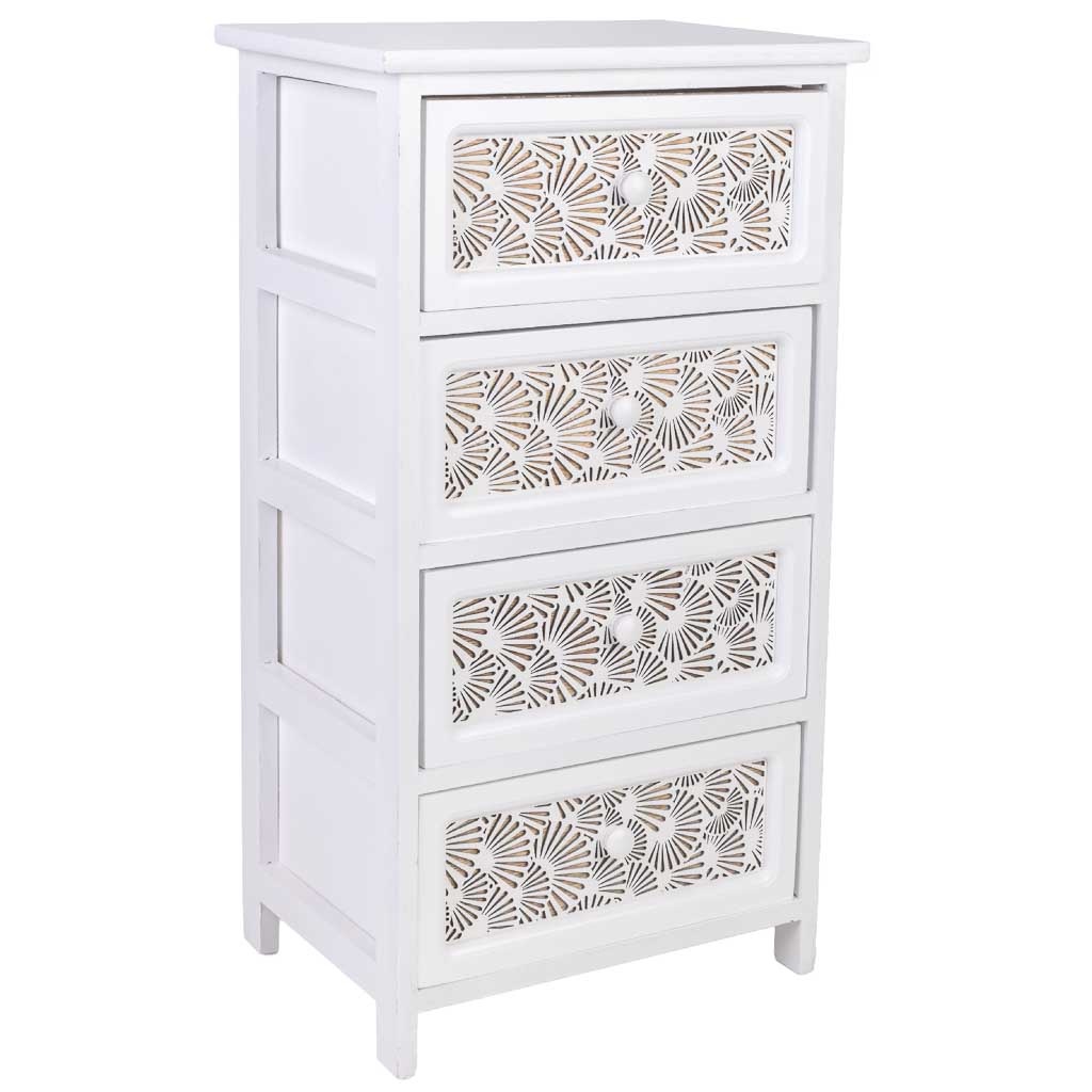 Cômoda de madeira 40x29x73h cm branca