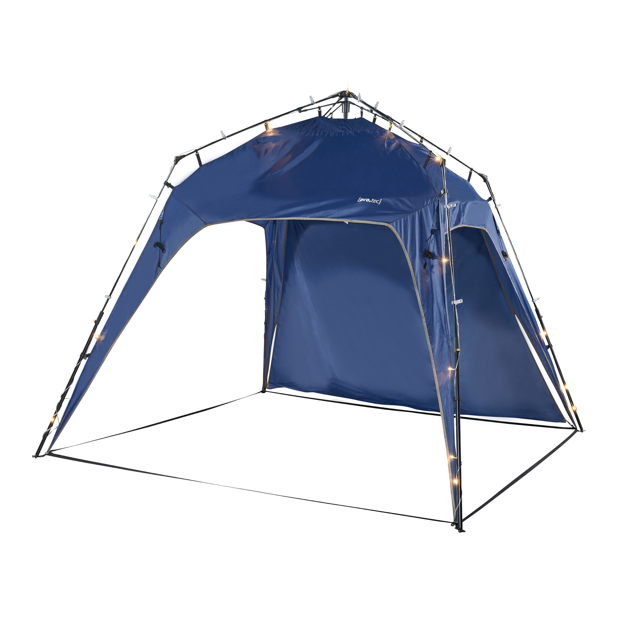 Barendrecht gazebo de jardim LED com módulo solar 250x250x190 cm - azul