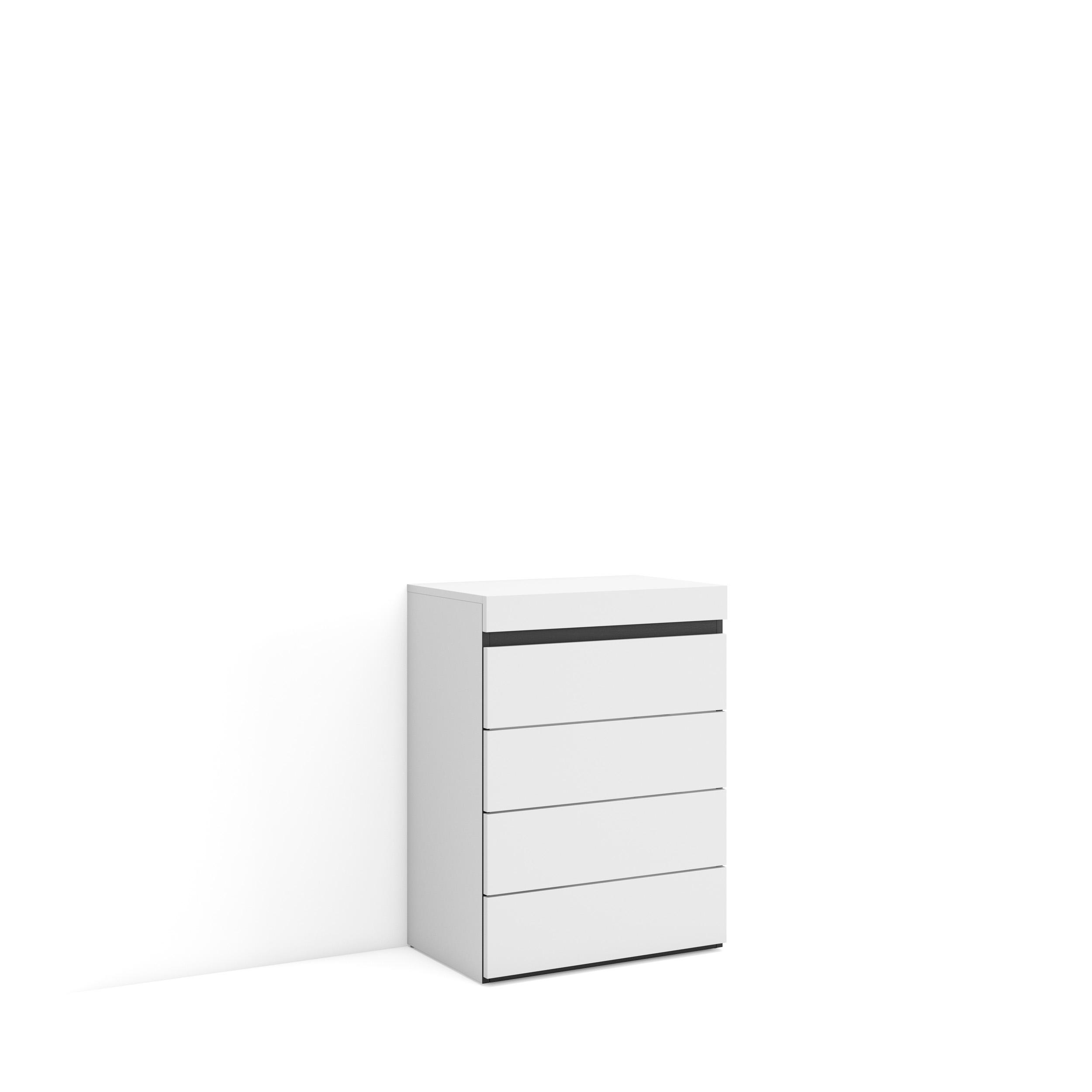 Cómoda, 57x75x35cm, branco e preto rf3420