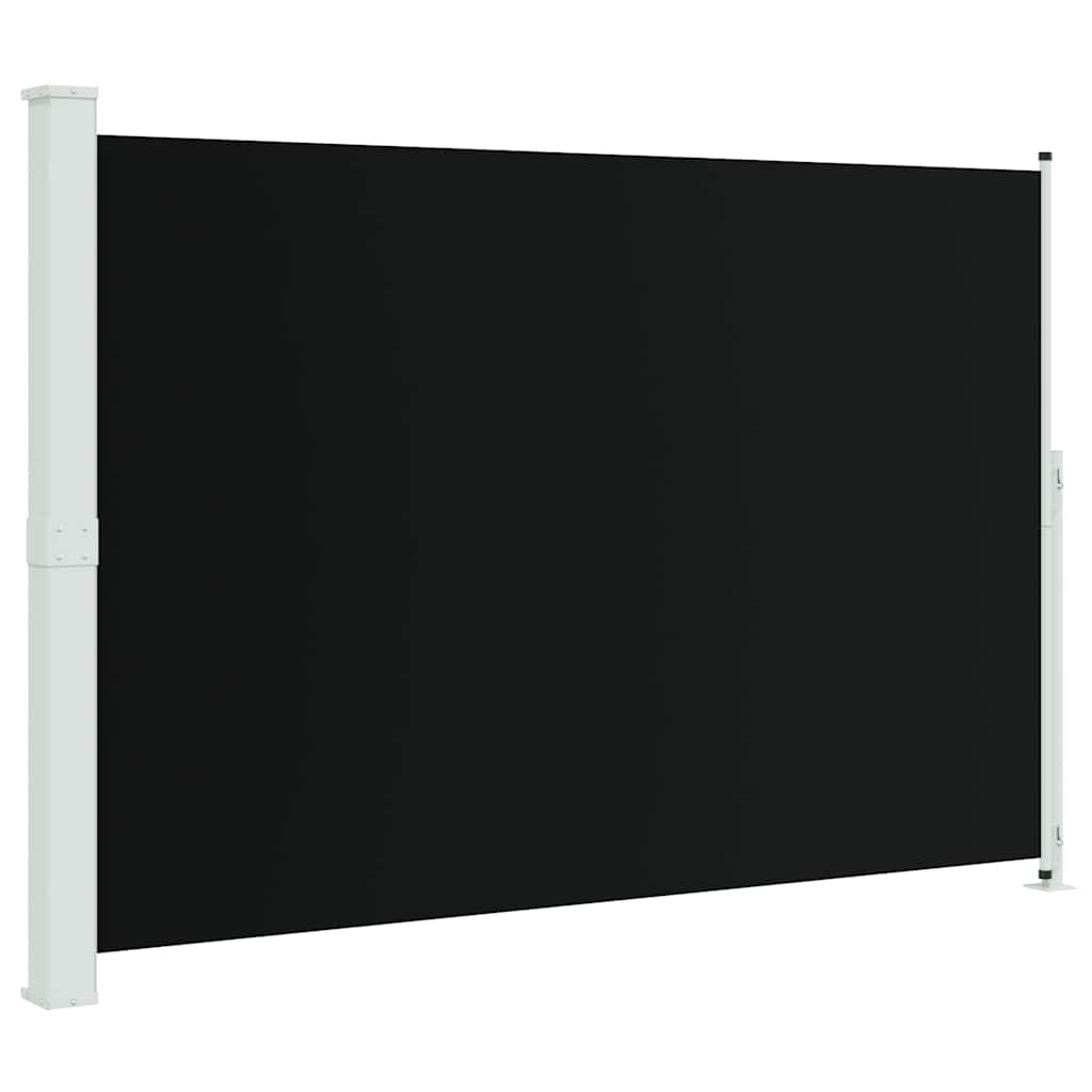 Toldo lateral retrátil para pátio 200x300 cm preto
