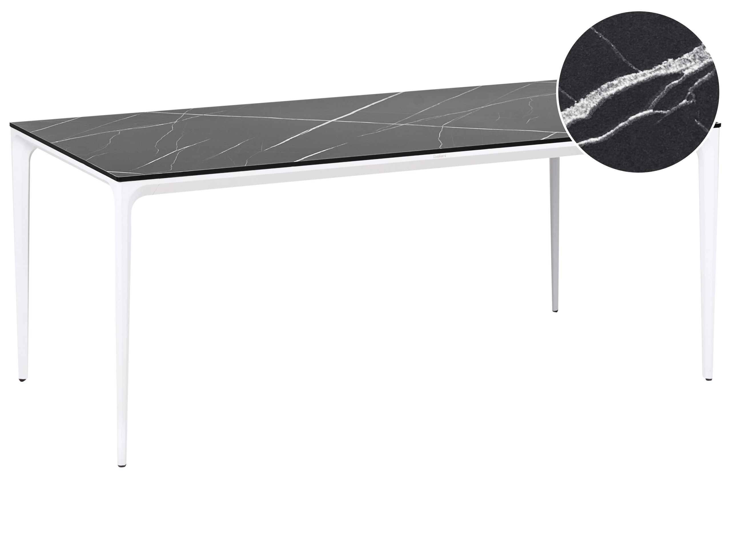 Mesa de jantar termolaminado de alta pressão (hpl) preto sovareto