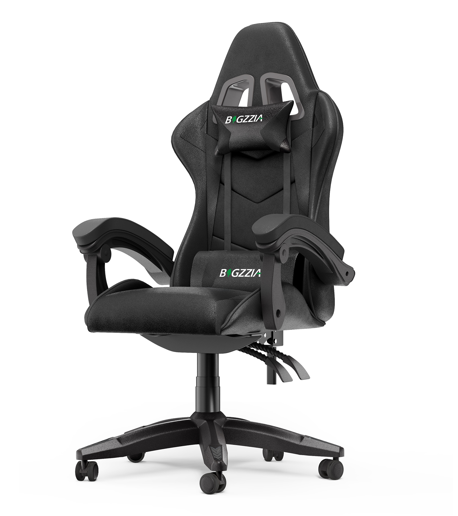 Cadeira de jogos a, cadeira ergonómica com apoio - preto/cinza