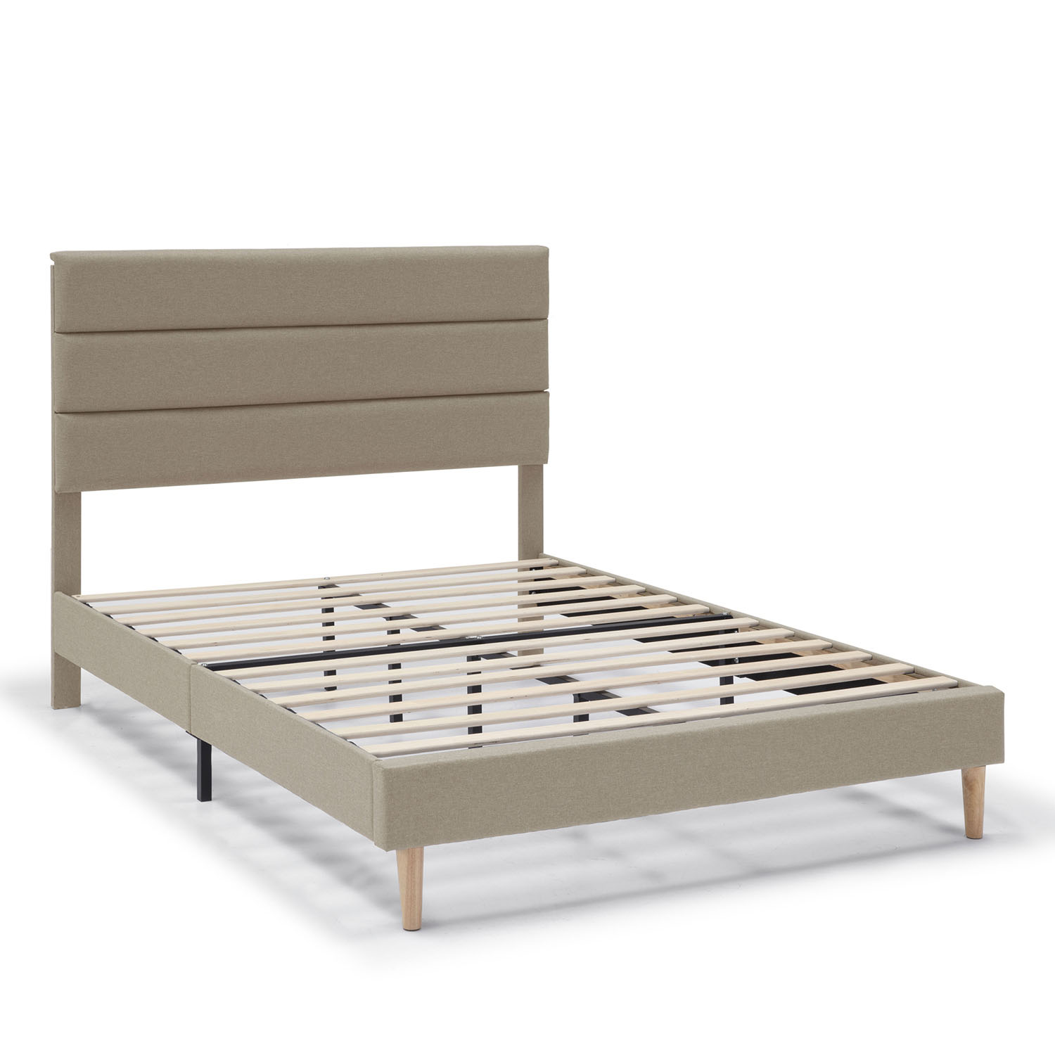 Cama estofada aroma de 30 cm, 135/140x190 cm, bege