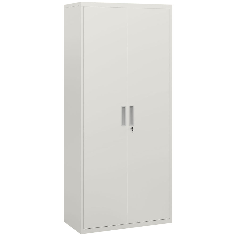 Armário para arquivo 80x40x180 cm aço color blanco Homcom