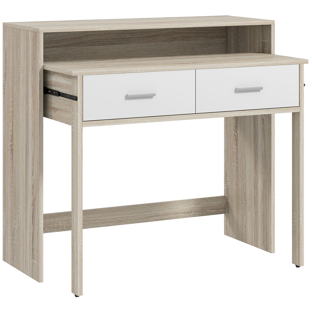 Mesa consola 95x35x87 cm color marrón Homcom, casa - mesas