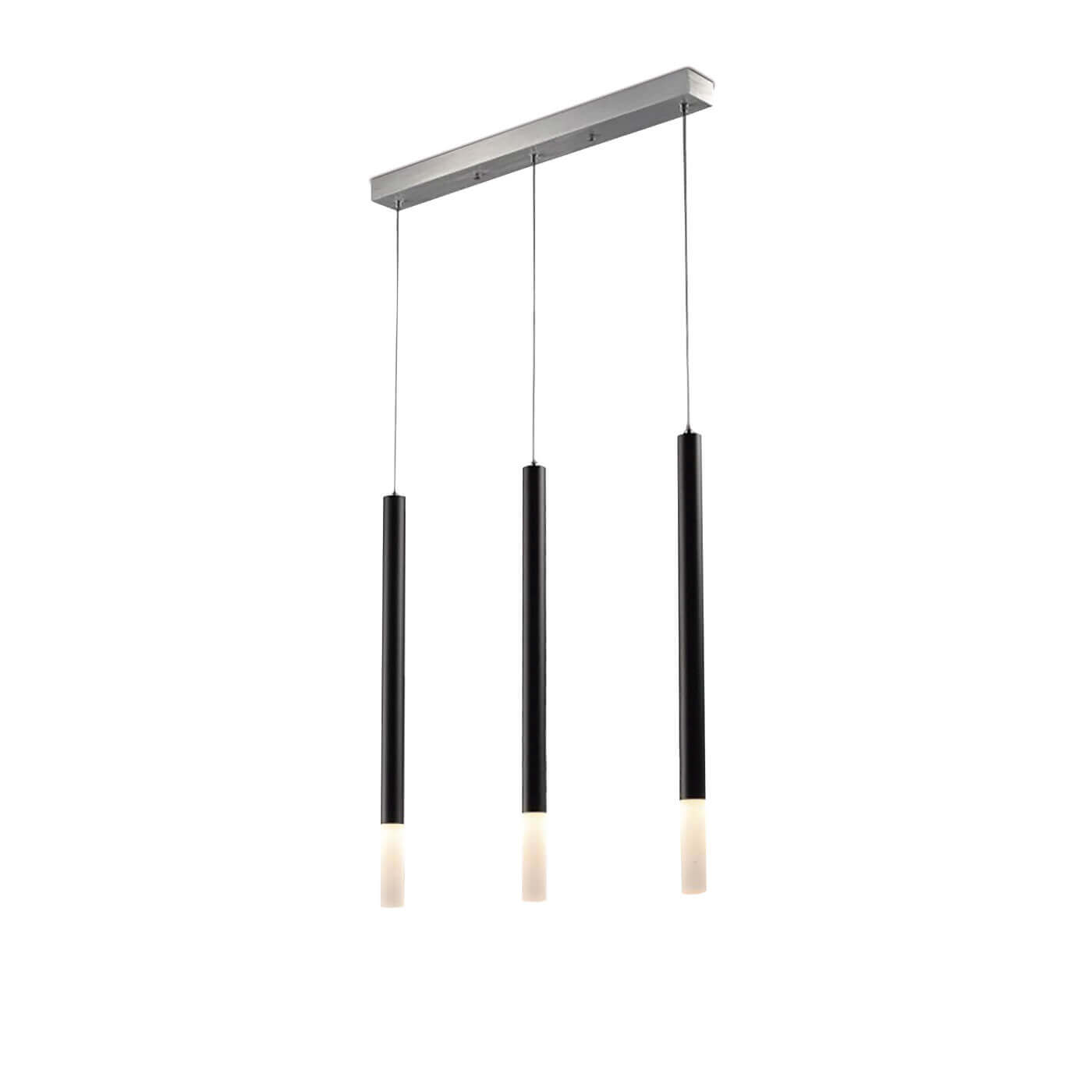 Candeeiro de teto pendente led flaute 10 preto kelektron