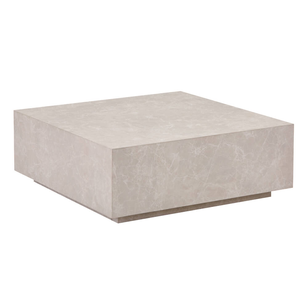 Mesa de centro de mármol amiri xl - 95 x 95 cm beige