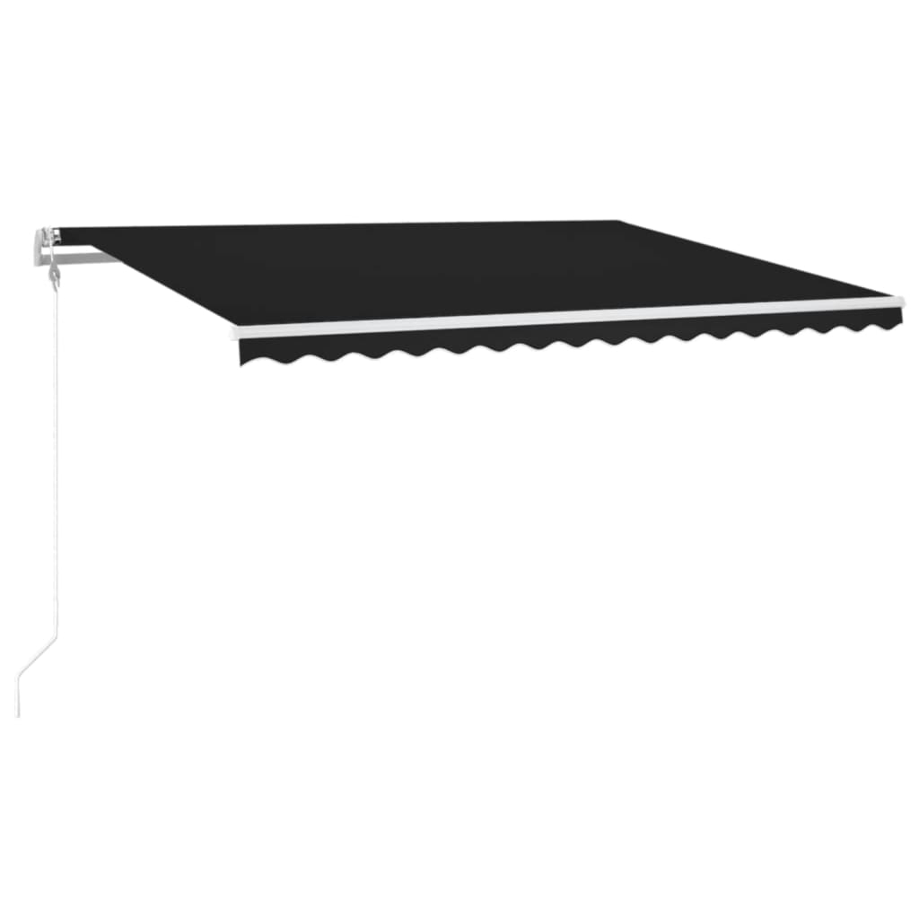 Toldo automático com LED e sensor de vento 400x300 cm antracite