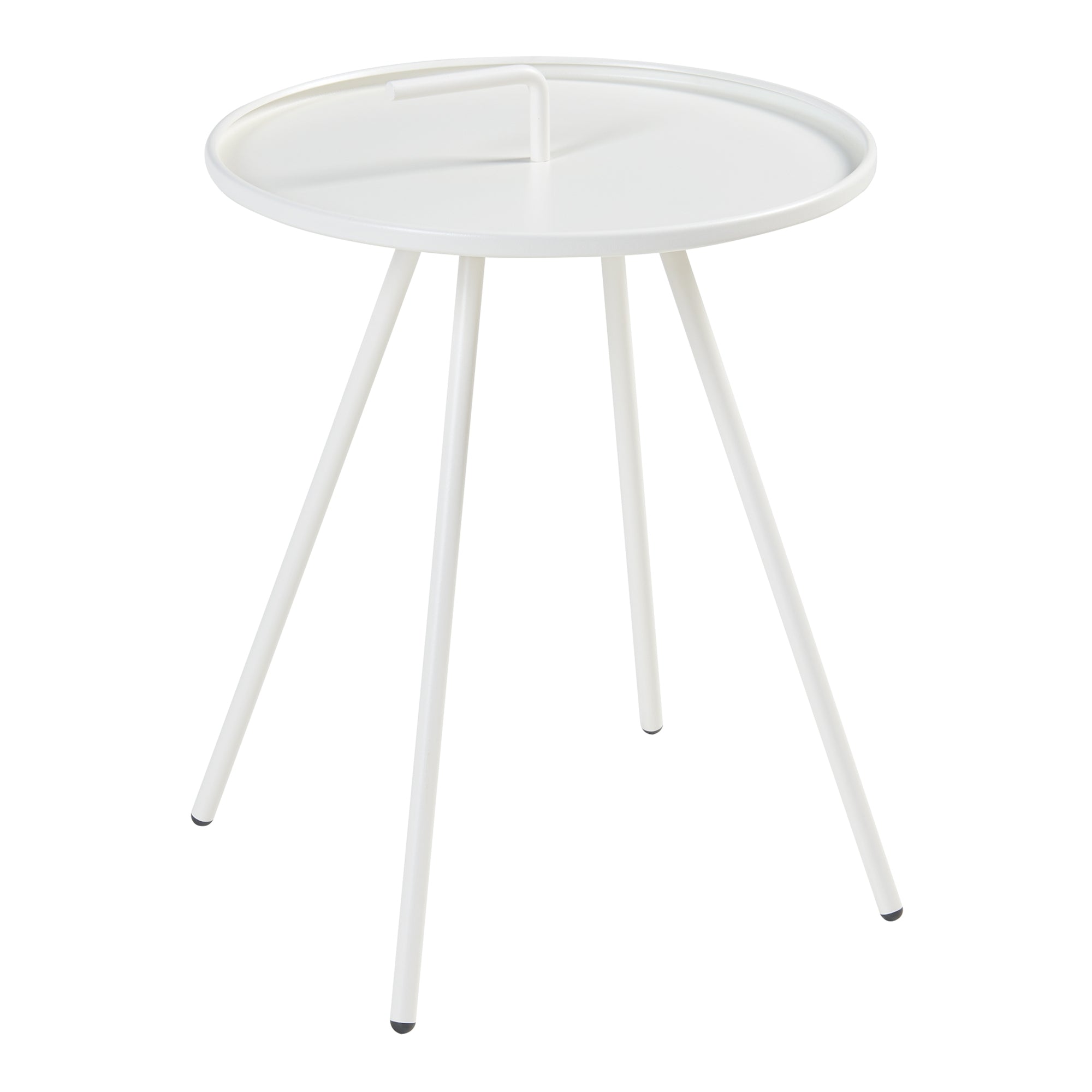 Mesa de apoio - helloshop26 - 55 x 42 cm - aço laqueado - branco - uso inte