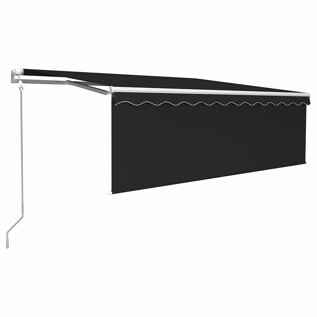 Toldo automático vidaxl com LED e sensor de vento antracite 4,5x3 m