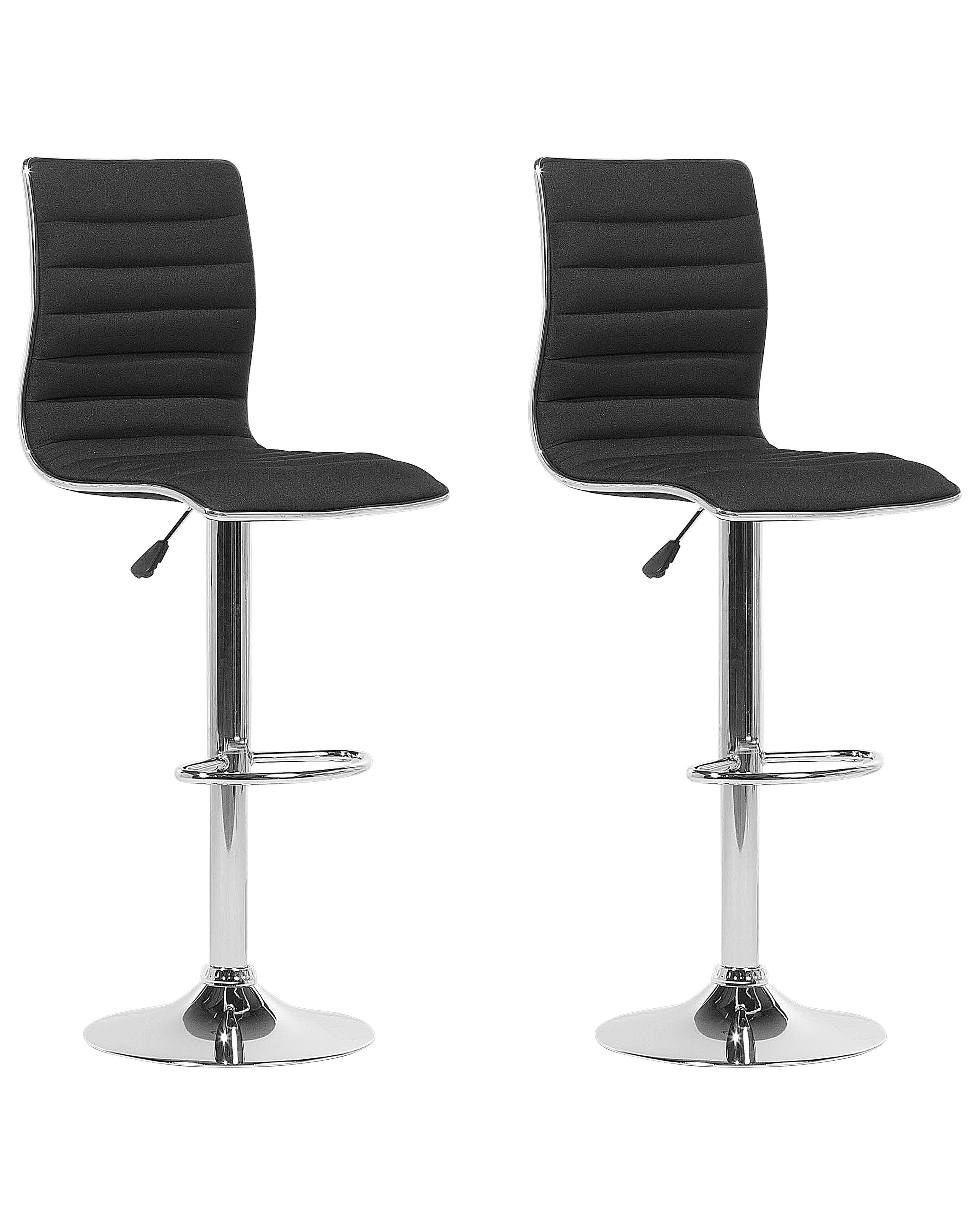Conjunto de 2 bancos de bar lucerne preto