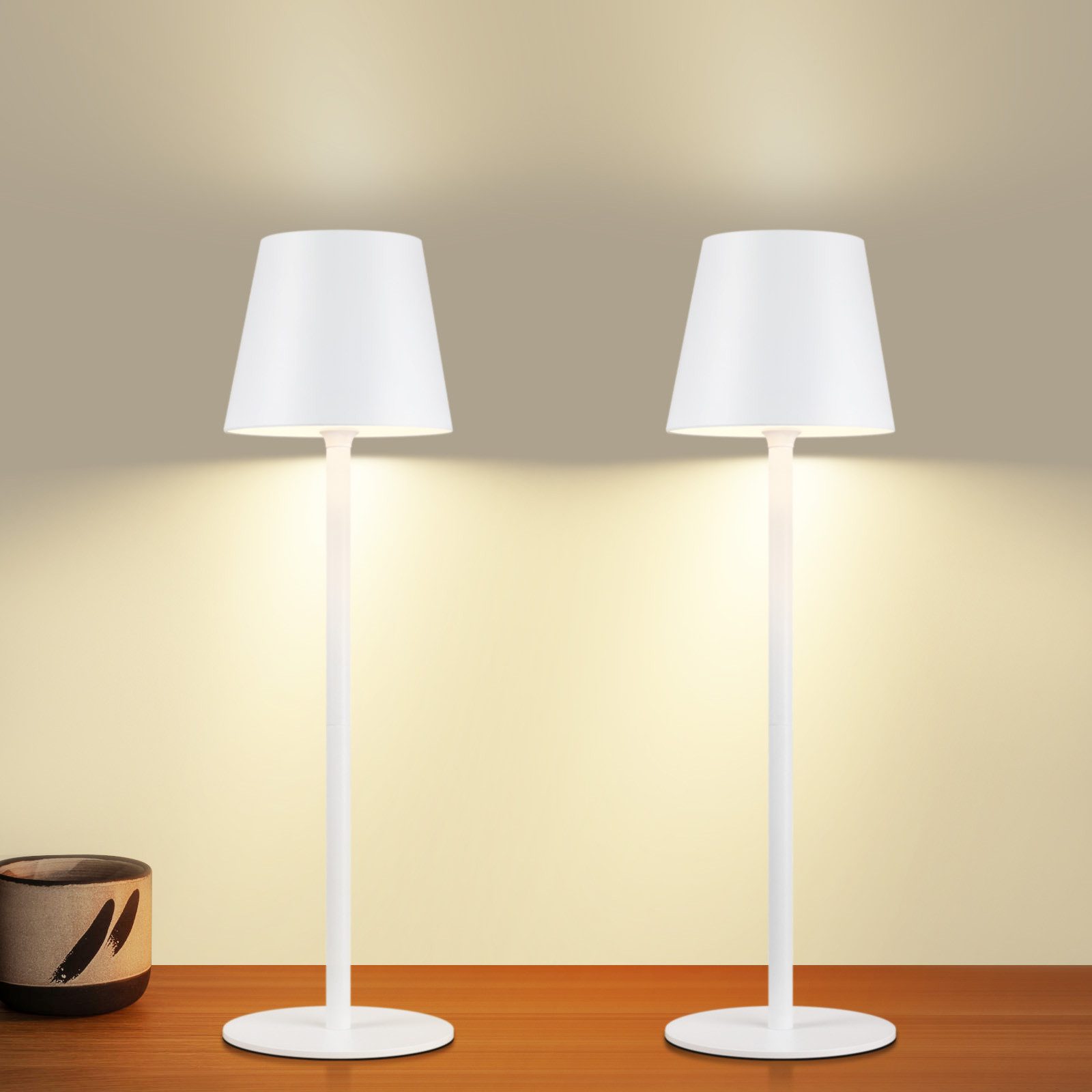 Nettlife candeeiro de mesa LED branco 11x11(2er-set) ip54