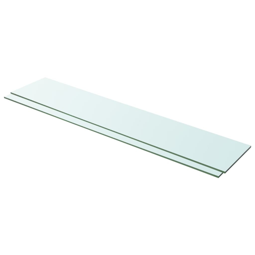 Prateleiras 2 pcs 100x20 cm vidro transparente