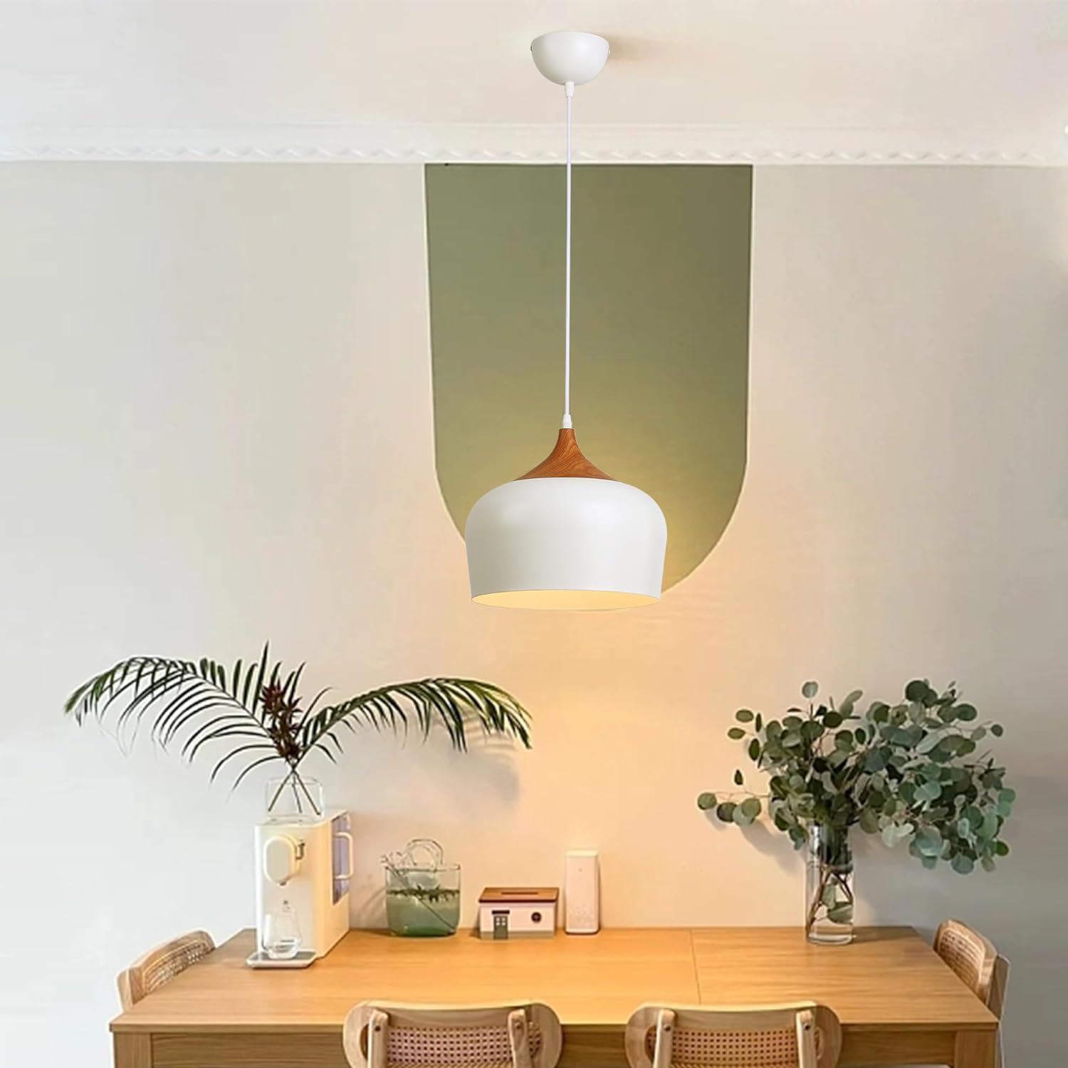 Luminária pendente teto tubo branco, industrial E27