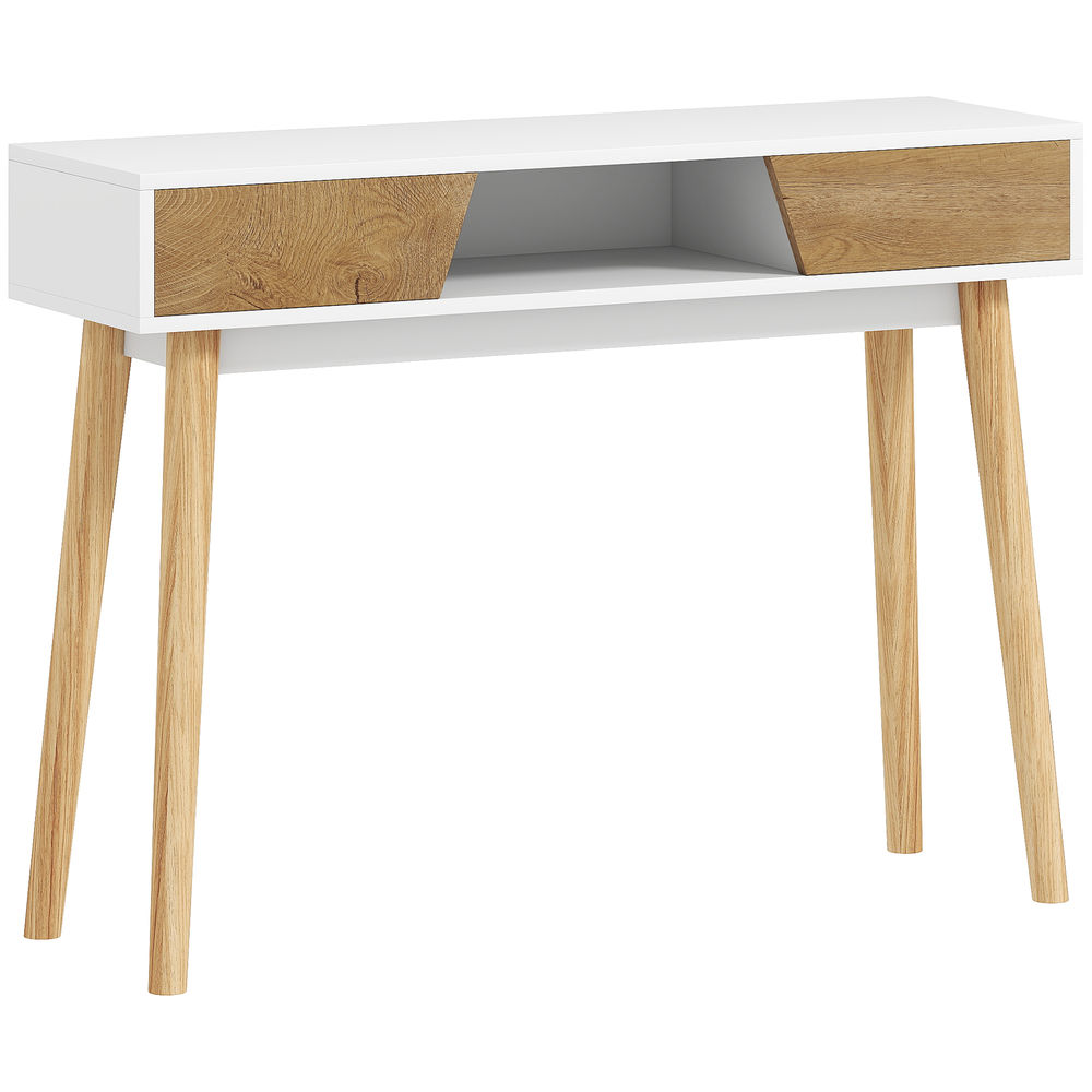 Mesa consola 100x30x75 cm color blanco Homcom, casa - mesas