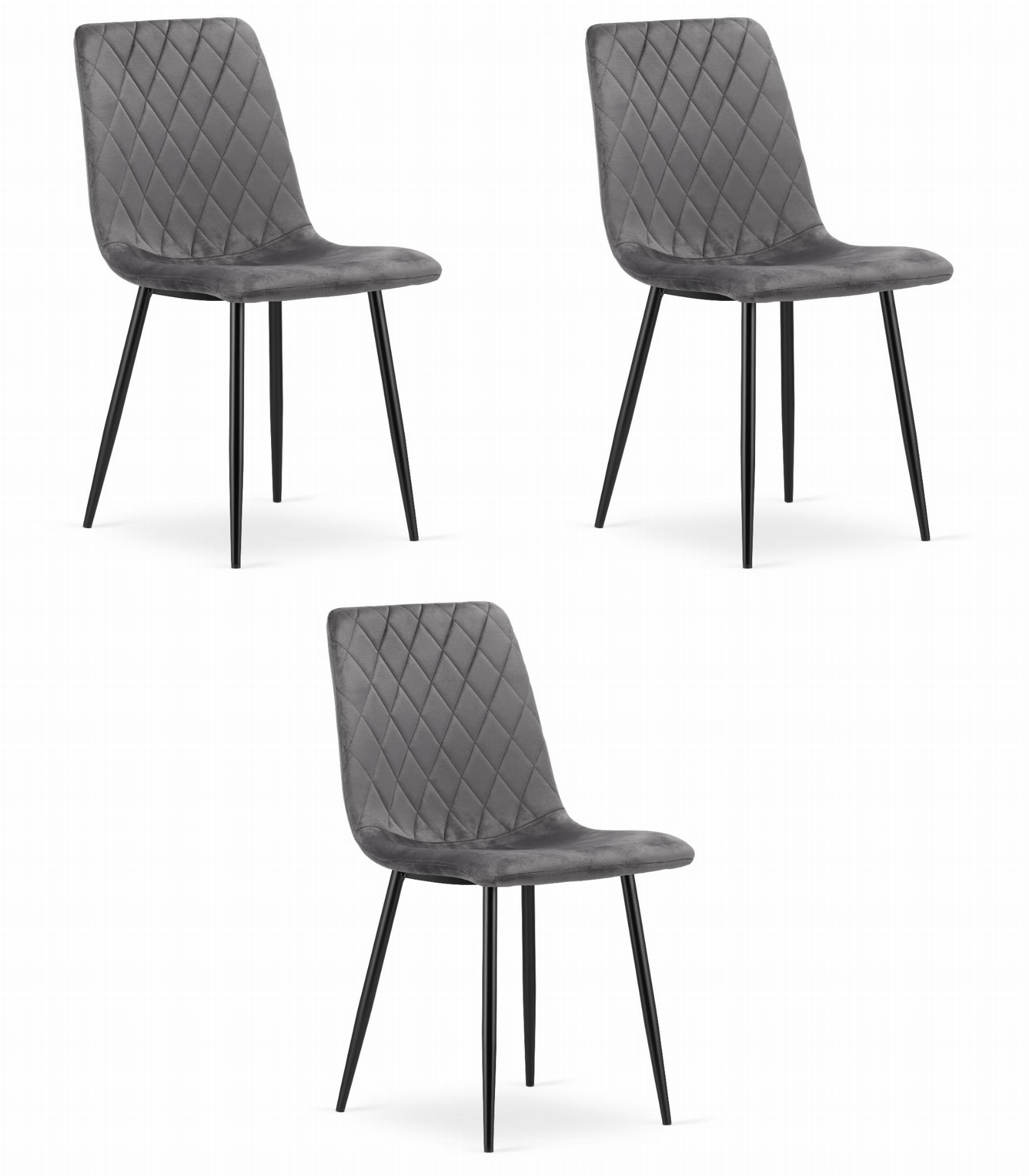 Valora turin veludo cinza escuro ergonômica x3