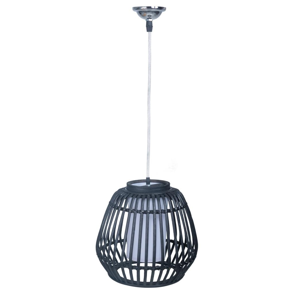 Candeeiro de teto em bambu preto 30,5x30,5x30
