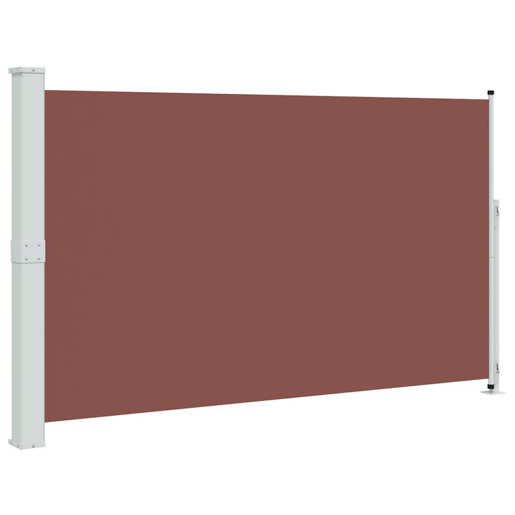 Toldo lateral retrátil para pátio 180x300 cm castanho