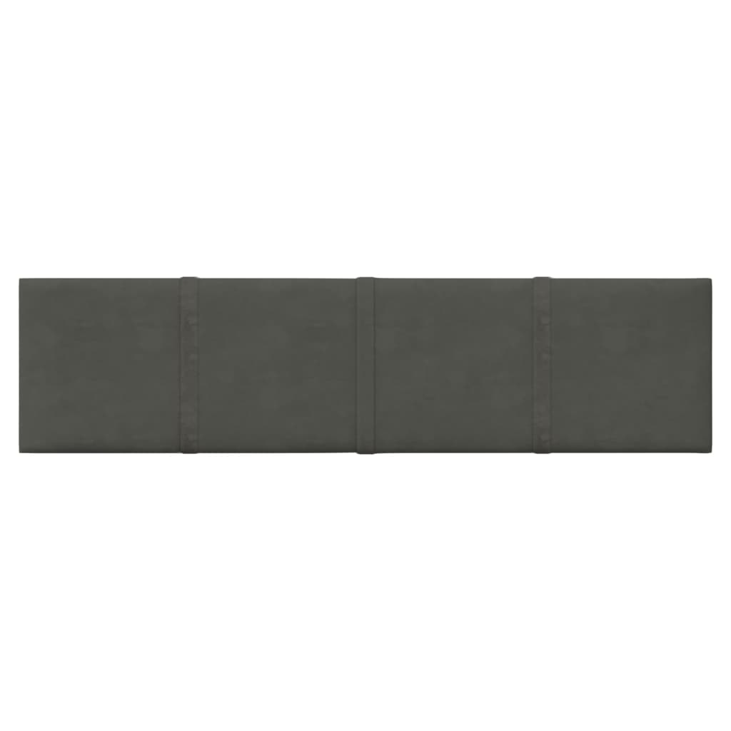 Painel de parede 12 pcs 60x15cm veludo 1,08 m² cinza-escuro