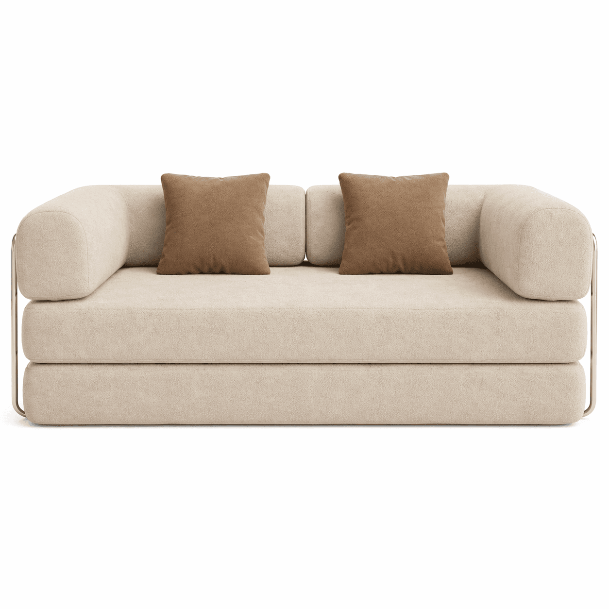 Sofá kaia convertible - arena/marrón
