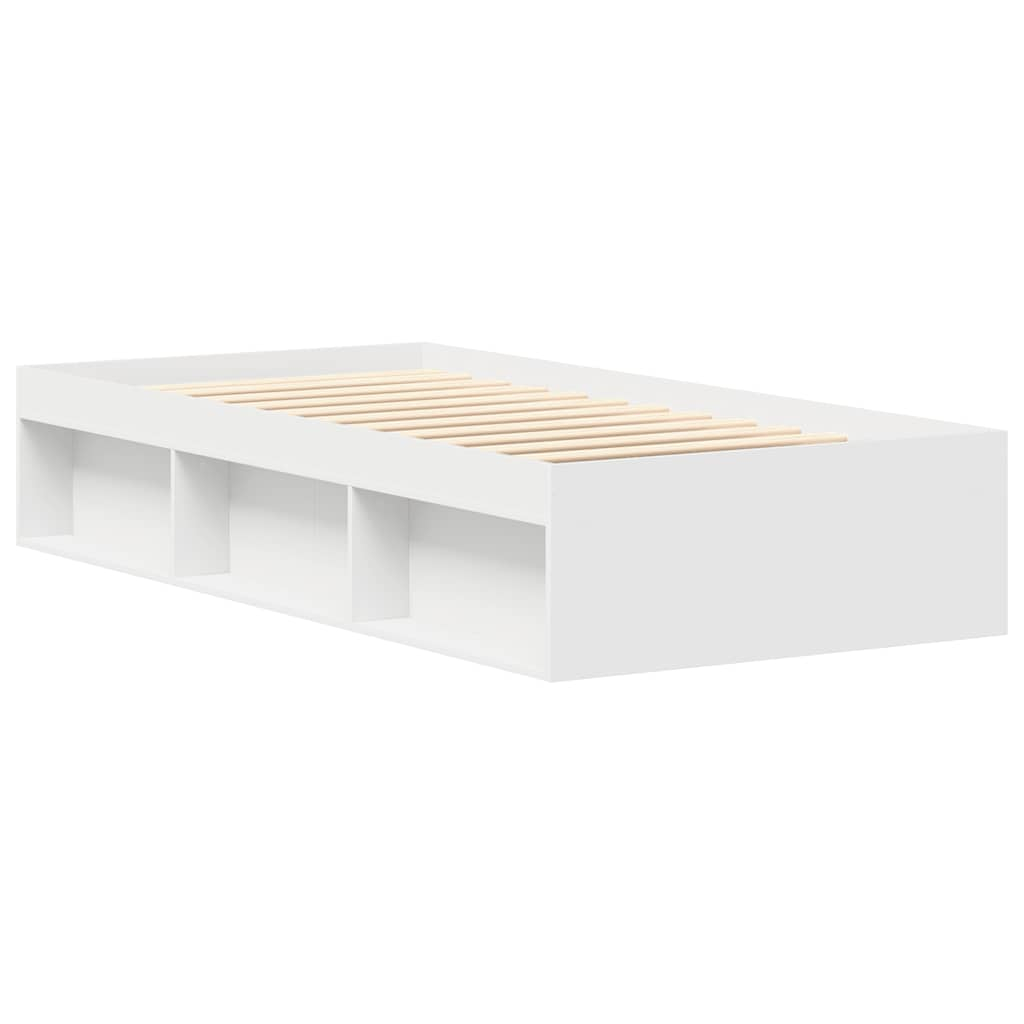 vidaXL estructura de cama individual sin colchón blanco 75x190 cm
