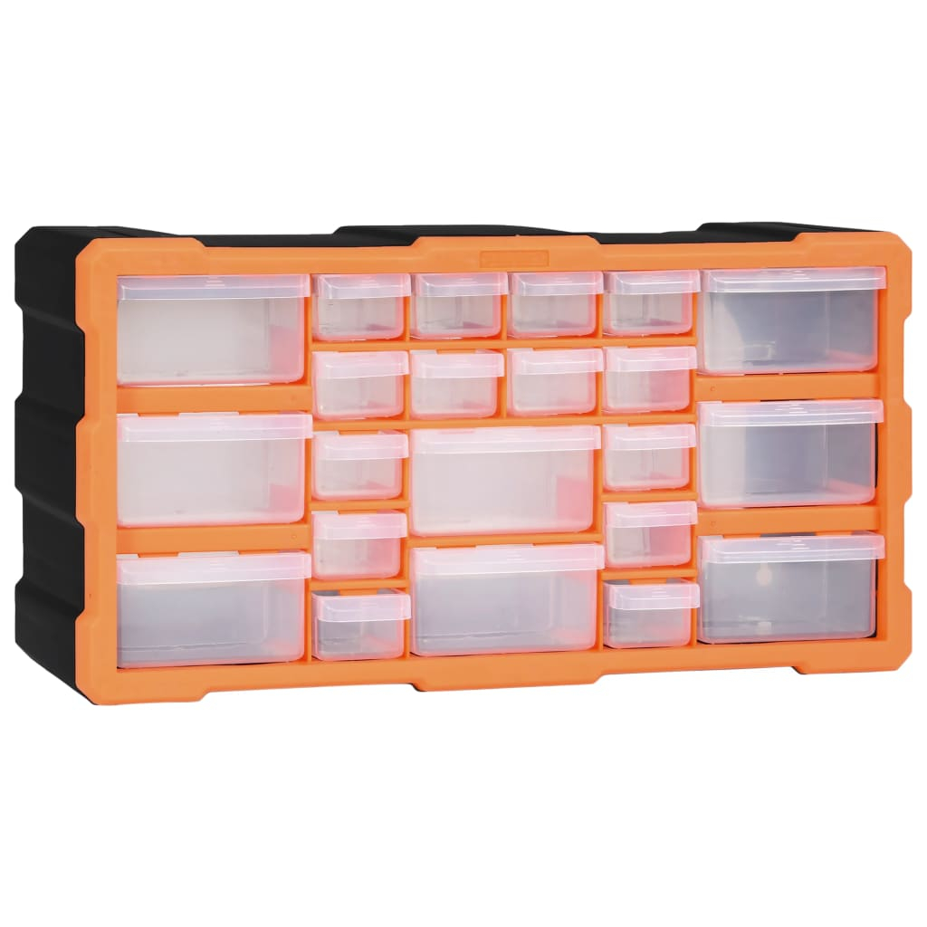 Organizador multi-gavetas vidaxl com 22 gavetas 49x16x25,5 cm