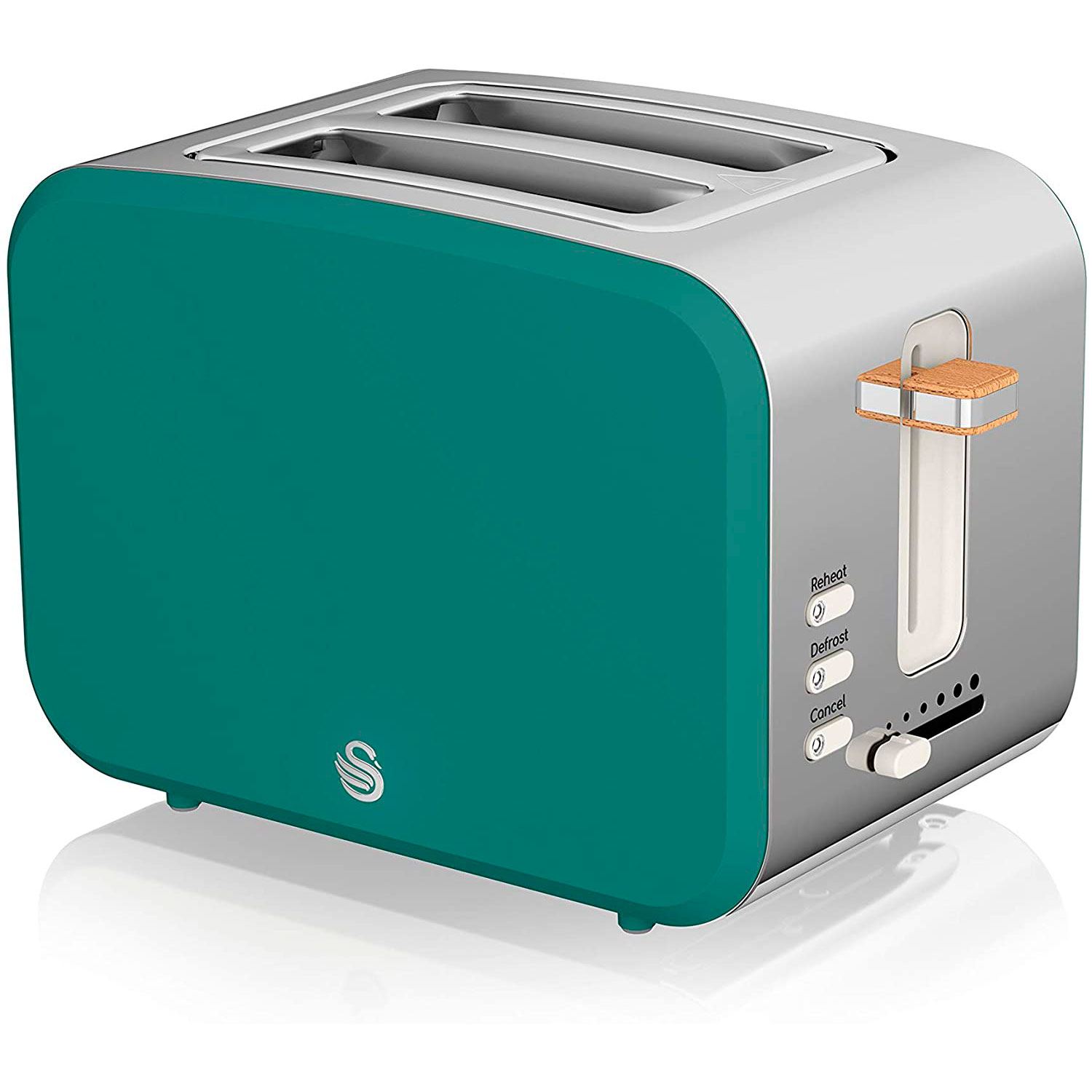 Torradeira de pão, 2 fatias de pão, 6 níveis swan st14610greneu verde 900w