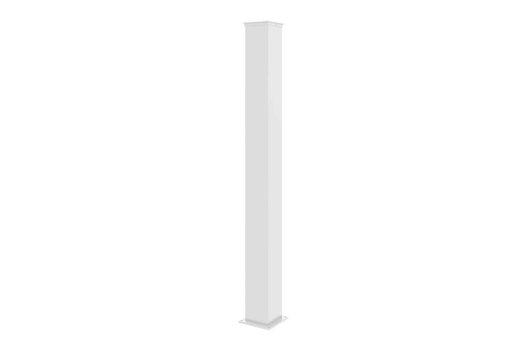 Poste eifel 15x15 em alumínio a.166cm - branco mate
