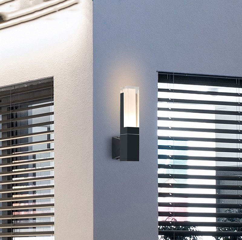 Luminária de parede exterior alumínio impermeável 7 w 4000 k branco