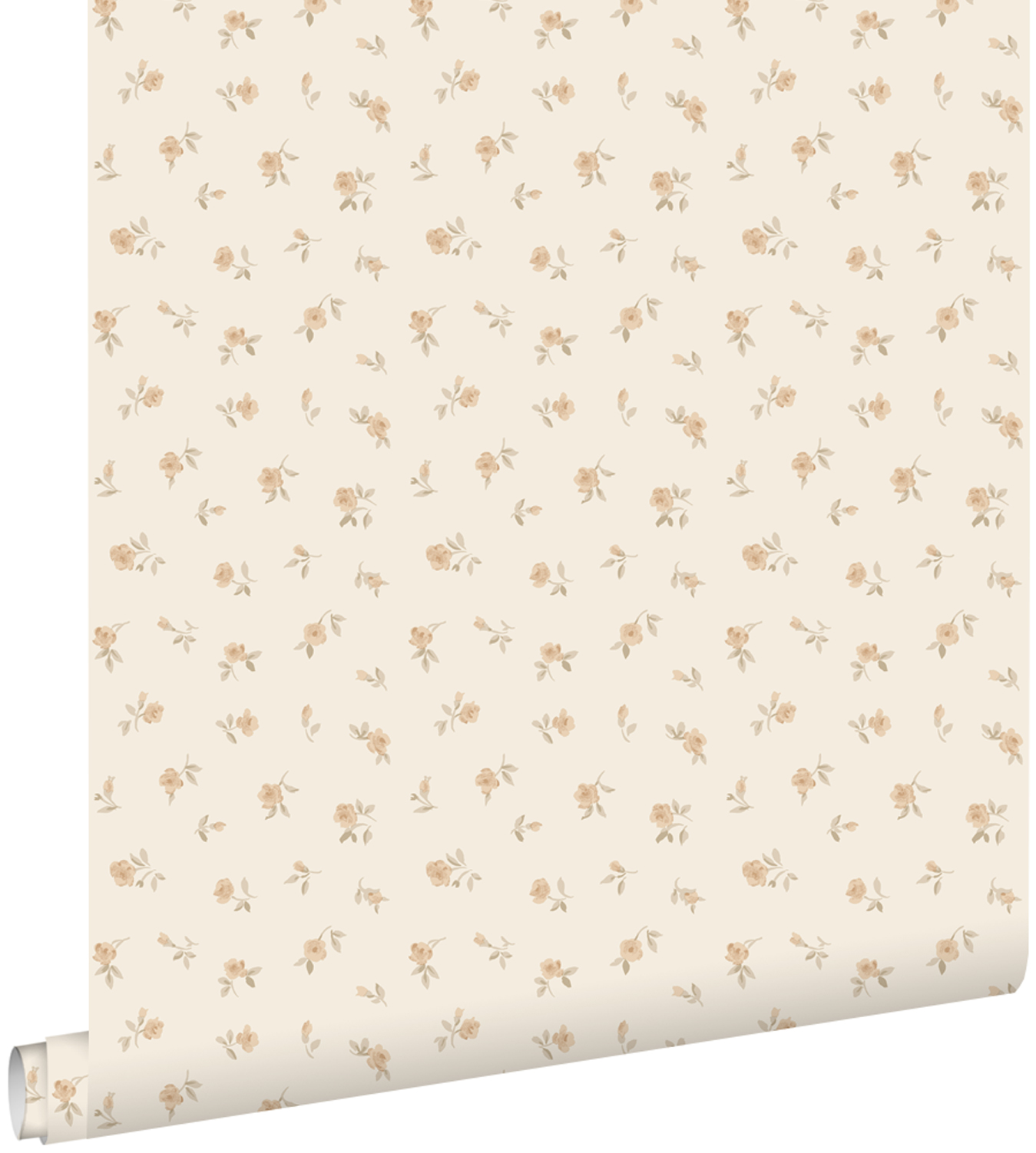 Estahome papel de parede flores vintage bege areia 53 cm x 10.05 m