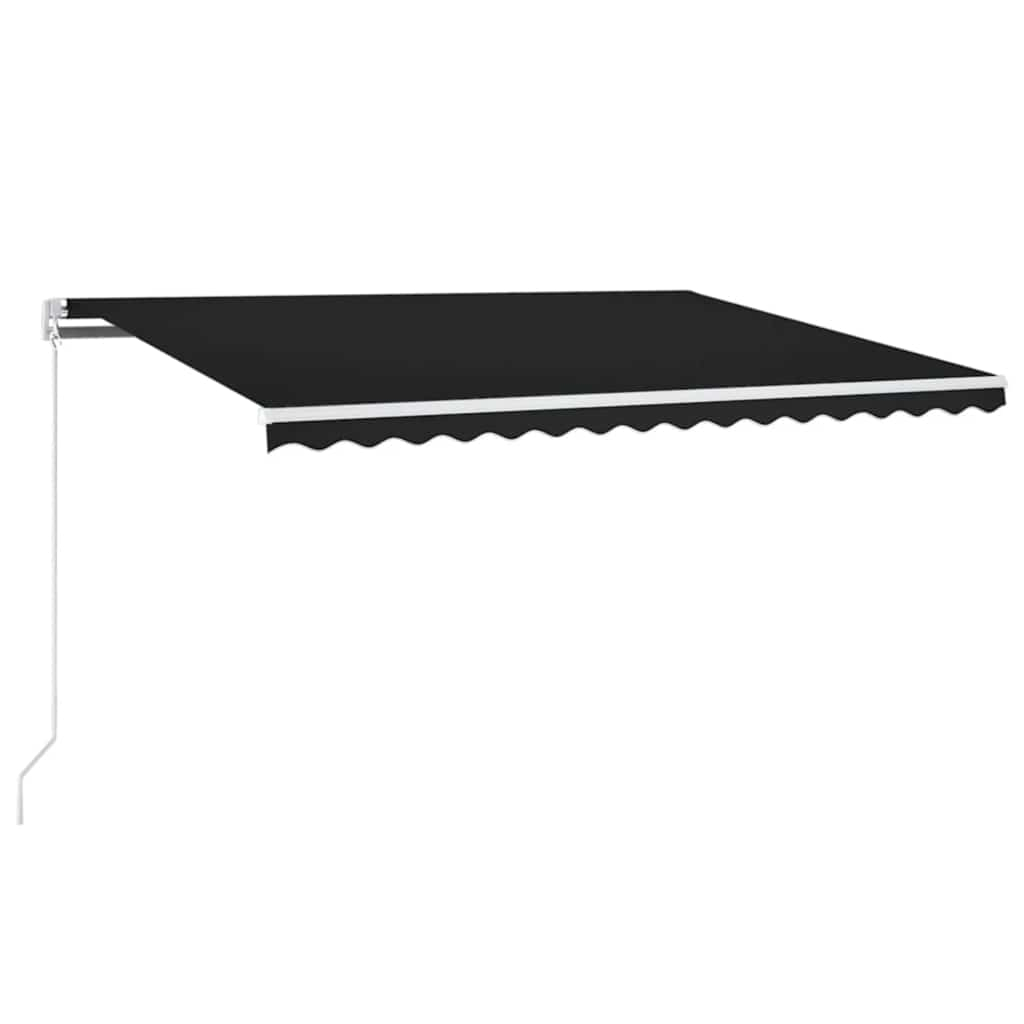 Toldo automático com LED e sensor de vento 450x300 cm antracite