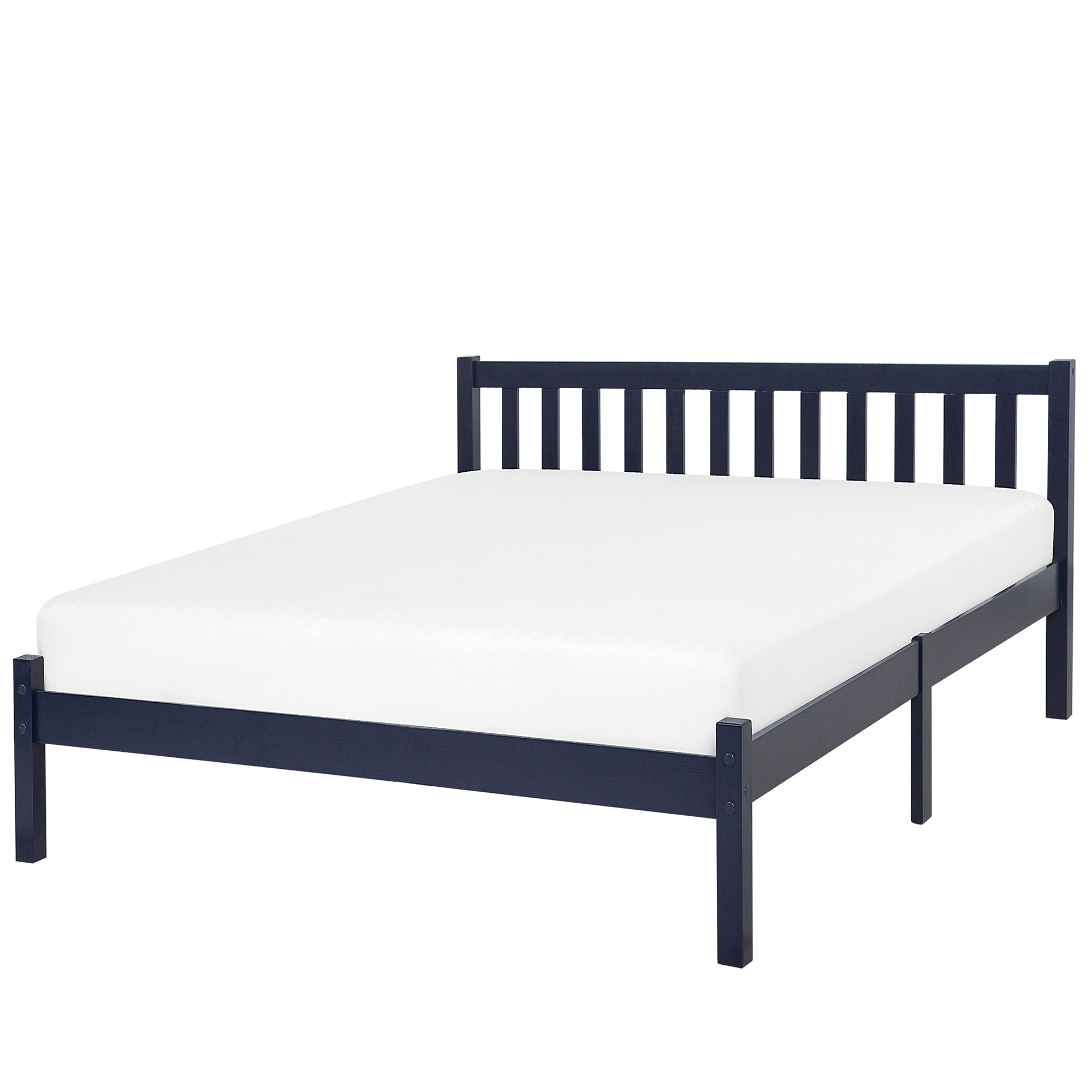 Cama madeira de pinho florac 140 x 200 cm azul marinho