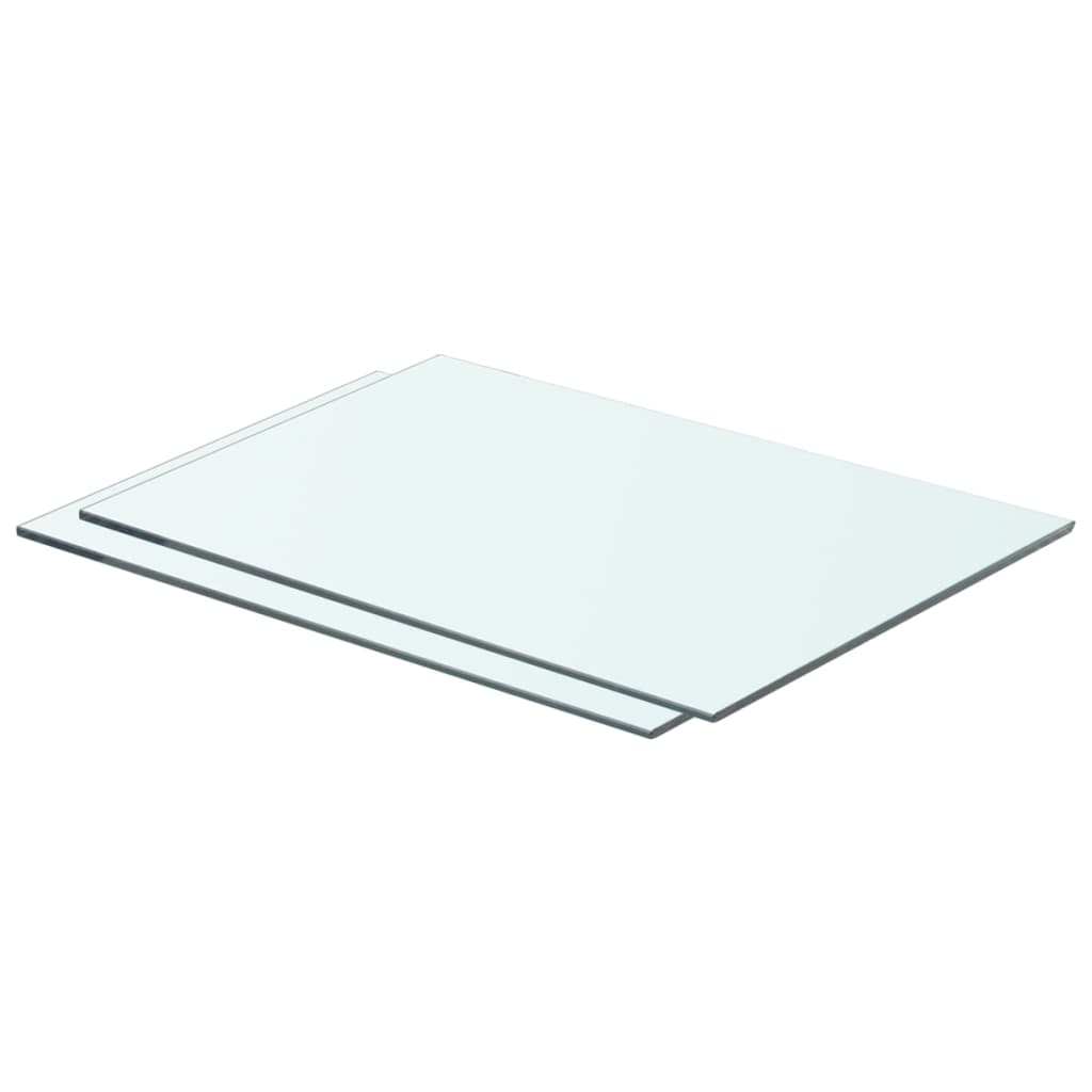 Prateleiras 2 pcs 50x30 cm vidro transparente