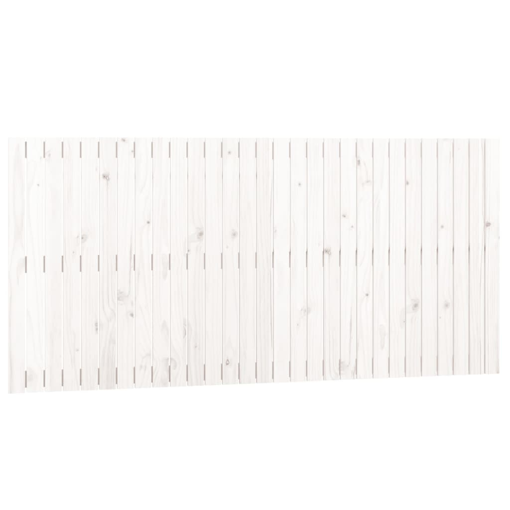 vidaXL cabecero de cama de pared madera maciza pino blanco 185x3x90 cm