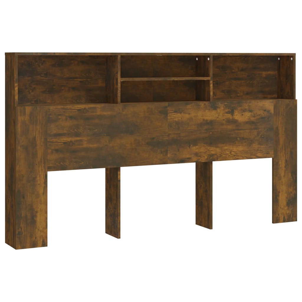 vidaXL mueble cabecero color roble ahumado 180x19x103,5 cm